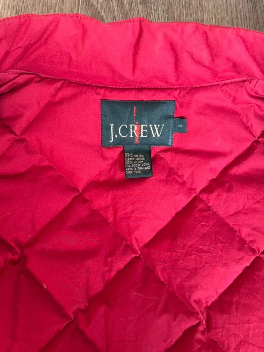 Vintage J.Crew red goose down puffer jacket/vest